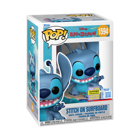 Funko POP! - Disney - Lilo & Stitch - Stitch on Surfboard - 1594 - 2025 Summer Convention LE
