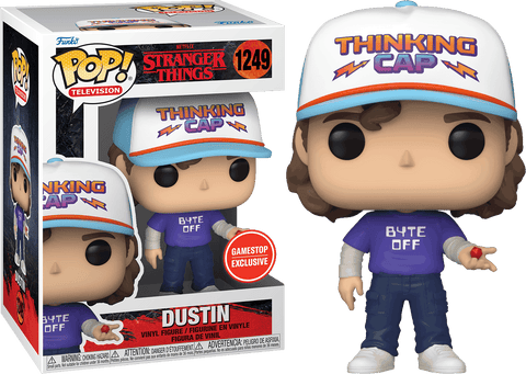 Funko POP! - Stranger Things - Dustin (Byte Off | Holding D20 Die) - 1249 - Gamestop Exclusive