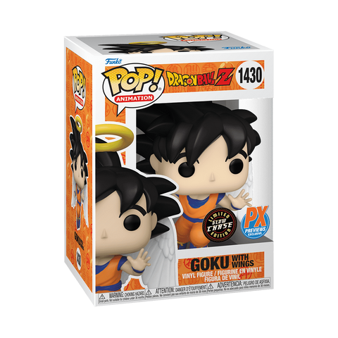 Funko POP! - Dragon Ball Z - Goku with Wings - 1430 - PX Previews Exclusive - Glow Chase Limited Edition