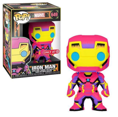 Funko POP! - Marvel - Iron Man - 649 - Only at Target - Black Light