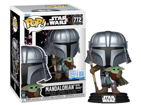 Funko POP! - Star Wars - The Mandalorian - Mandalorian with Grogu - 772