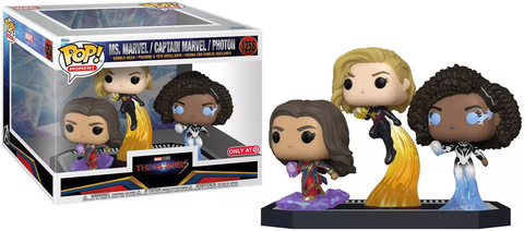 Funko POP! - The Marvels  - Ms. Marvel, Captain Marvel & Photon - 1258 - Moment - Only at Target