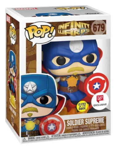 Funko POP! - Marvel Infinity Warps - Soldier Supreme - 679 - GITD - Walgreen Exclusive