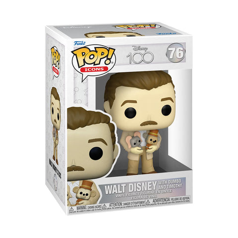 Funko POP! - Disney 100 - Walt with Dumbo and Timothy - 76